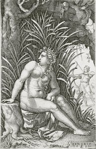 Procris Killed by Cephalus by Georg Pencz