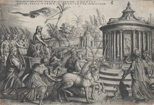 The Triumph of Chastity on Love, from the Triumphs of Petrarch by Georg Pencz