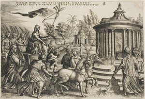 The Triumph of Chastity, plate two from The Triumphs of Petrarch by Georg Pencz