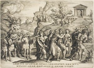 The Triumph of Love, plate one from The Triumphs of Petrarch by Georg Pencz