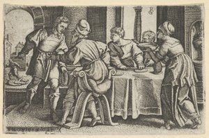 Tobias Leaving the Table, from The Story of Tobias by Georg Pencz