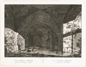 The Large Grotto at Heidelberg Castle by Georg Primavesi, after Peter Speeth
