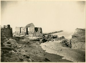 Temple Ruins, with Nile in Background, Qasr Ibrim, Egypt by Georg Steindorff