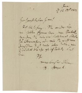 Autograph letter to Gebruder Ramann, Jena