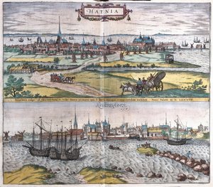 Hafnia, Illustration from Civitates Orbis Terrarum