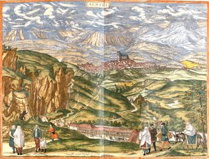 Alhama de Granada, Spain by Georg and Hogenberg Franz (1535 90) Braun