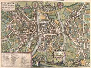 Bamberg, Germany (engraving) by Georg Braun and Hogenberg Franz