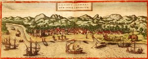 Calicut by Georg and Hogenberg Franz (1535 90) Braun