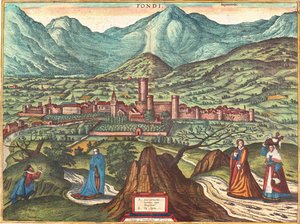 Fondi, Italy by Georg and Hogenberg Franz (1535 90) Braun