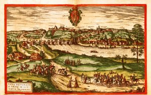 Grodno, Poland by Georg and Hogenberg Franz (1535 90) Braun