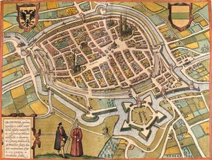Groningen, Netherlands by Georg and Hogenberg Franz (1535 90) Braun