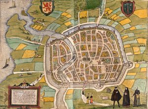 Haarlem, Netherlands by Georg and Hogenberg Franz (1535 90) Braun
