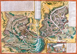 Jerusalem, Israel by Georg and Hogenberg Franz (1535-90) Braun