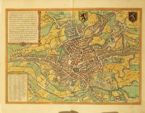 Map of Ghent, Gand from Civitates Orbis Terrarum by Georg Braun and Hogenberg Franz