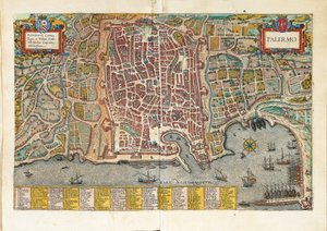 Map of Palermo from Civitates Orbis Terrarum
