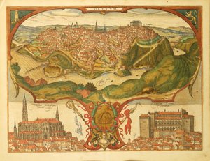 Map of Toledo from Civitates Orbis Terrarum by Georg Braun