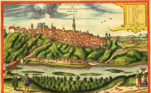 Znojmo, Czech Republic by Georg and Hogenberg Franz (1535 90) Braun