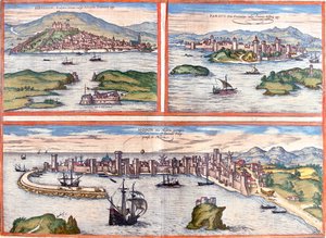 Šibenik, Poreč, Methoni, Croatia, Greece by Georg and Hogenberg Franz (1535 90) Braun