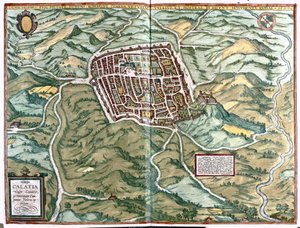 Caiazzo, Italy by Georg Braun and Hogenberg Franz