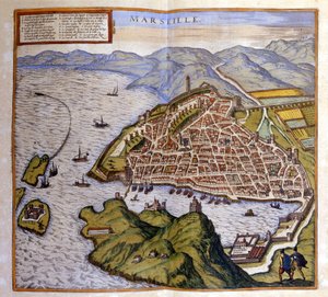 View of Marseille from the Atlas of Braun and Hogenberg