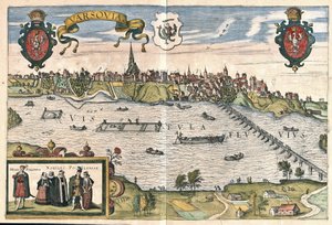 Warsaw, Poland (engraving) by Georg Braun and Hogenberg Franz