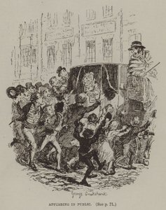 Appearing in Public by George (after) Cruikshank