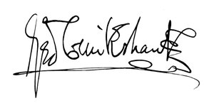 George Cruikshank’s signature (engraving) by George (after) Cruikshank