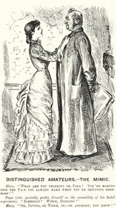 Punch Cartoon: Distinguished Amateurs - the Mimic by George (after) Du Maurier