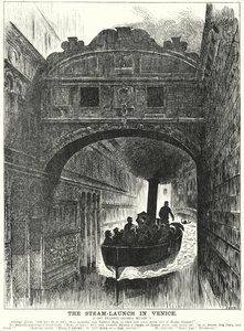 Punch Cartoon: The Steam Launch in Venice by George (after) Du Maurier