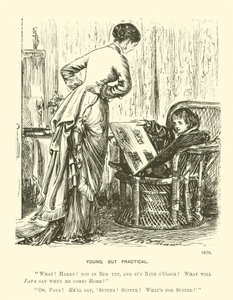 Young, but Practical by George (after) Du Maurier