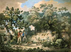 Pheasant Shooting, etched by Thomas Rowlandson, pub. by J. Harris