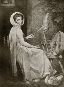 Lady Hamilton as The Spinster, engraved by Thomas Cheesman, from 