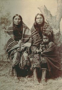 Two Comanche Women and a Small Child