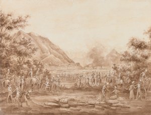 The Great Bazaar on Fire, Kabul by George Alfred Croly