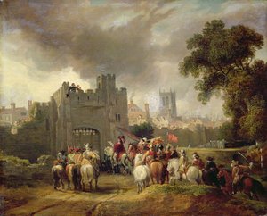 Charles I (1600-49) before Hull by George Arnald