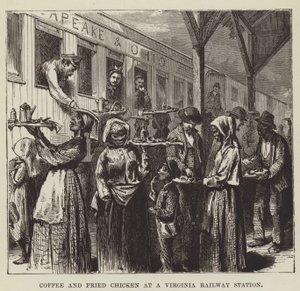 Coffee and Fried Chicken at a Virginia Railway Station by George Augustus Sala