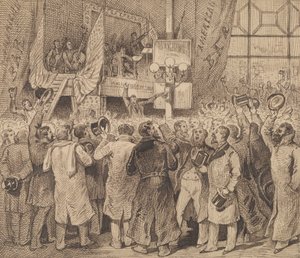 Crows Celebrating in American Bar by George Augustus Sala