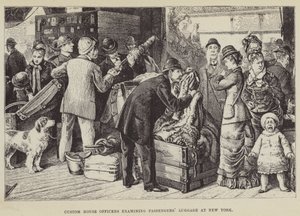 Custom House Officers Examining Passengers