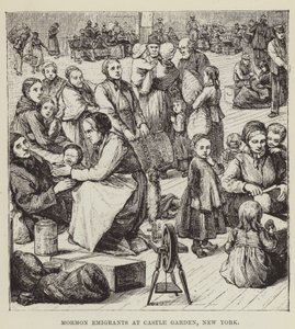 Mormon Emigrants at Castle Garden, New York by George Augustus Sala