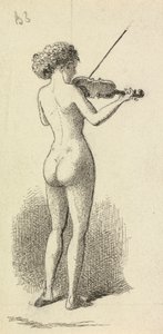 Nude Woman Playing the Violin