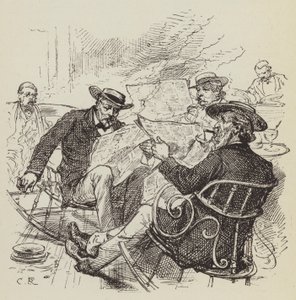 Reading the Papers, Rocking Chairs by George Augustus Sala