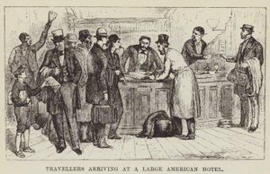 Travellers Arriving at a Large American Hotel by George Augustus Sala