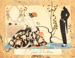 Le Grand Décolletage, from Le Bonheur du Jour ou, Les Graces à la Mode by George Barbier