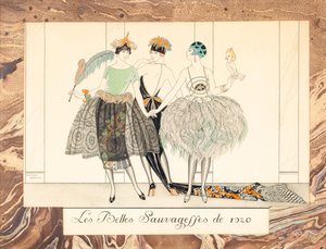 The Beautiful Savages of 1920, from Le Bonheur du Jour ou, Les Graces à la Mode by George Barbier