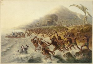 The Massacre of the Lamented Missionary the Rev. J. Williams and Mr. Harris by George Baxter