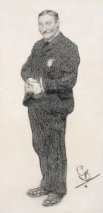 Portrait of H G Wells by George Belcher