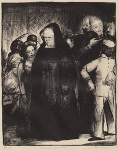 In an Elevator by George Bellows