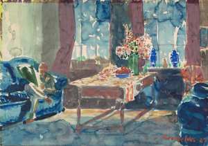 Self-Portrait: Interior of My New York Apartment by George Benjamin Luks