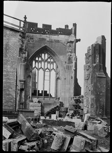 Bomb Damage to Manchester Cathedral, Greater Manchester, c. 1940s
