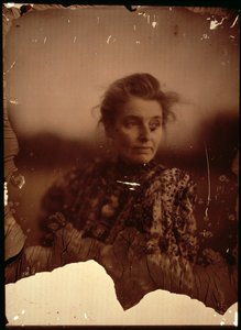 Portrait photograph of Beatrice Webb by George Bernard Shaw